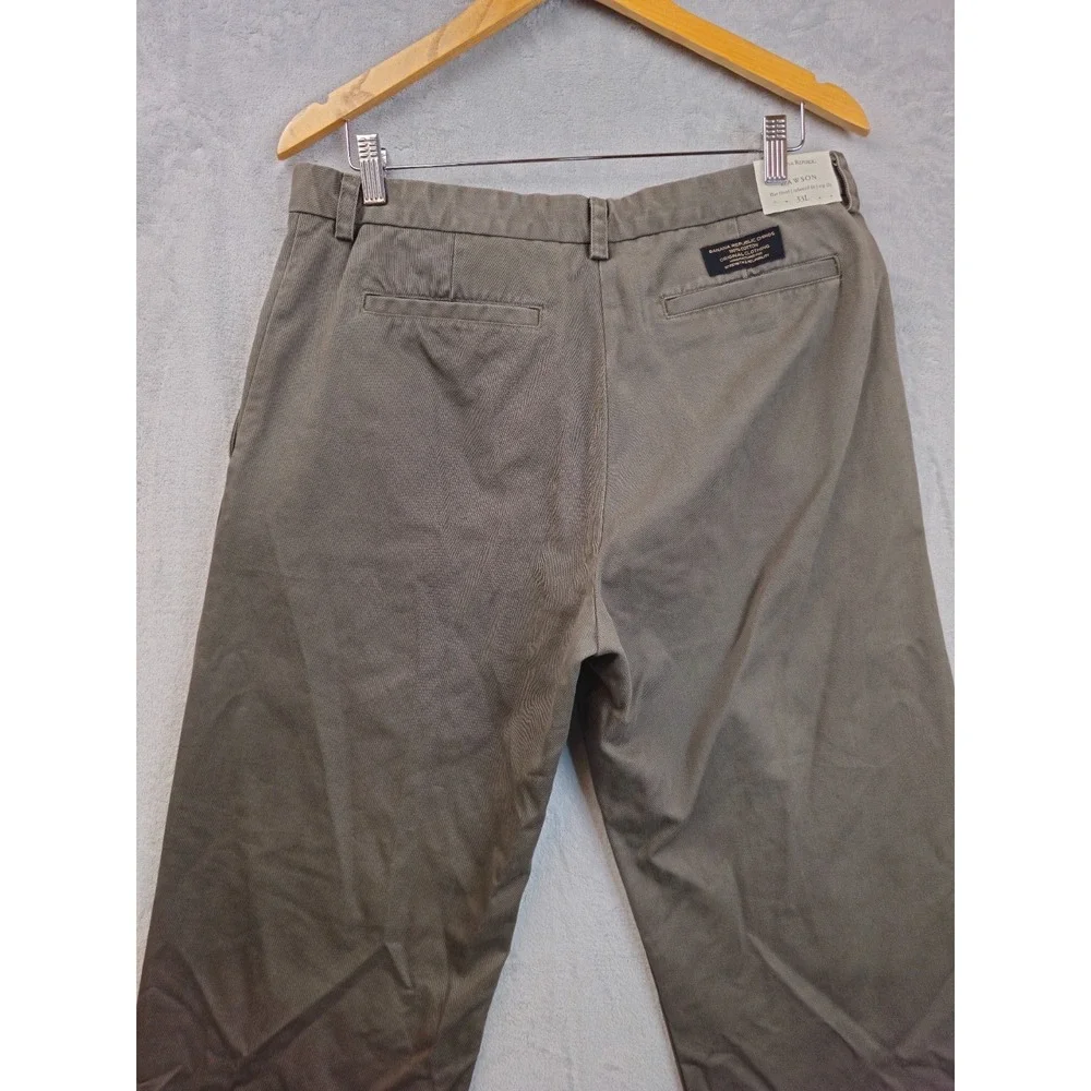 Banana Republic Pant Men 33L 34x35 Tall Gray Relaxed Straight Dawson Chino NWT